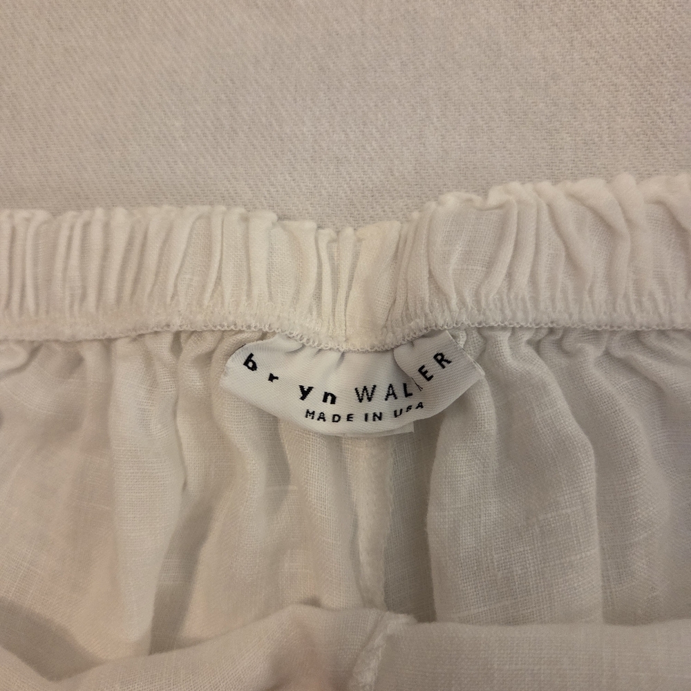 BRYN WALKER 2โ Piece Set White Linen Tunic White Linen Pants Lagenlook Women's L - Picture 13 of 15